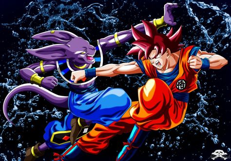 Goku All Transformations, Goku Vs Beerus, Goku Super Saiyan God, Goku Y Vegeta, Super Saiyan God, Dragon Ball Painting, Goku Vs, Dragon Ball Super Goku, Wolverine Marvel