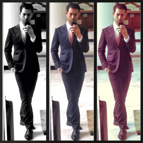 OOTD Navy Suit by Francis Libiran Ootd Navy, Francis Libiran, Navy Suit, Men's Fashion, Ootd, Navy, Pants, Trousers