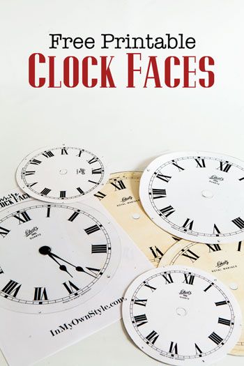 Decorate a plain wreath by turning it into a clock wreath with these free clock face printables to download. Choose between white and antique white faces. | In My Own Style Altered Clocks, Julia Bettencourt, Silhouette Disney, Alice In Wonderland Tea Party Birthday, Alice Tea Party, Clock Faces, Mad Hatter Party, Alice In Wonderland Birthday, Alice In Wonderland Theme