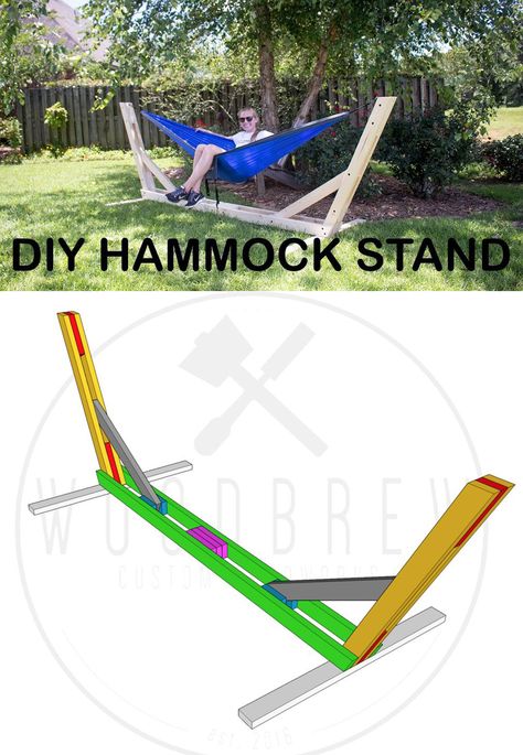 How to Build an Outdoor Hammock Stand $25 Hammock Stand Diy, Backyard Hammock, Diy Hammock, Outdoor Hammock, Best Outdoor Furniture, Outdoor Furniture Plans, Hammock Stand, Pallet Outdoor, Popular Woodworking