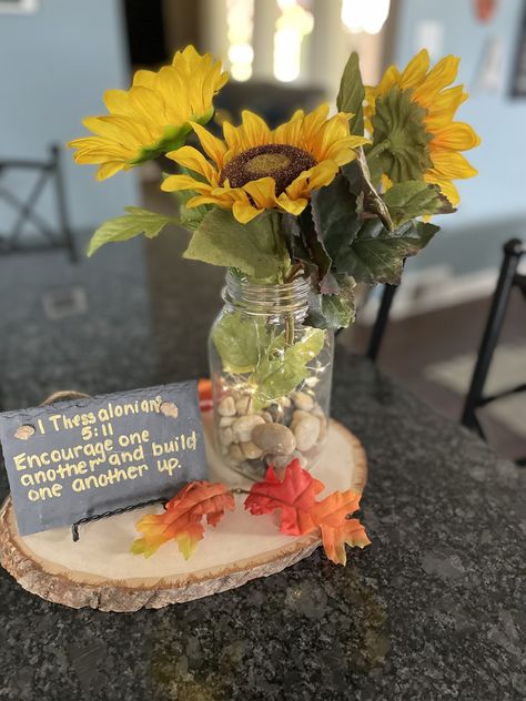 Fall Church Crafts, Western Centerpieces, Pastor Appreciation Day, Dinner Table Centerpieces, Easter Prayers, Fall Harvest Party, Pastor Appreciation, Church Gifts, Pastors Appreciation