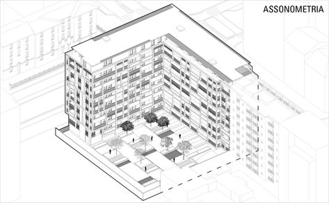 GaS Studio - Terrazze di Govone: an “L” shaped building with solid and voids for a highly recognisable façade U Shaped Building Architecture, L Shaped Building Plan, U Shape Building Architecture, U Shape Architecture, L Shaped Building Design, L Shape Residential Building Plan, L Shape Building Architecture Design, L Shaped Building Architecture, L Shape Building Design