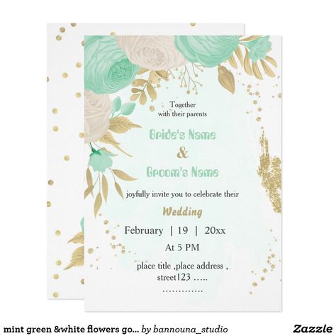 Mint Green Wedding, Minted Wedding Invitations, Wedding Mint Green, Aqua Wedding, Green Themed Wedding, Rose Wedding Invitations, Wedding Invitations Zazzle, Green Wedding Invitations, Baby Shower Inspiration