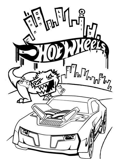 Hot Wheels Coloring Pages, Hot Wheels Party, Hot Wheels Birthday, Hot Weels, Truck Coloring Pages, Cars Coloring Pages, Dinosaur Coloring Pages, Coloring Page Ideas, Dinosaur Coloring