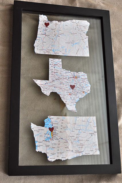 we met, we married, we live here Decorating With Maps, State Map Art, Kraf Kertas, Folding Origami, Art Carte, Crafty Craft, Crafty Diy, Craft Time, Diy Wall Art