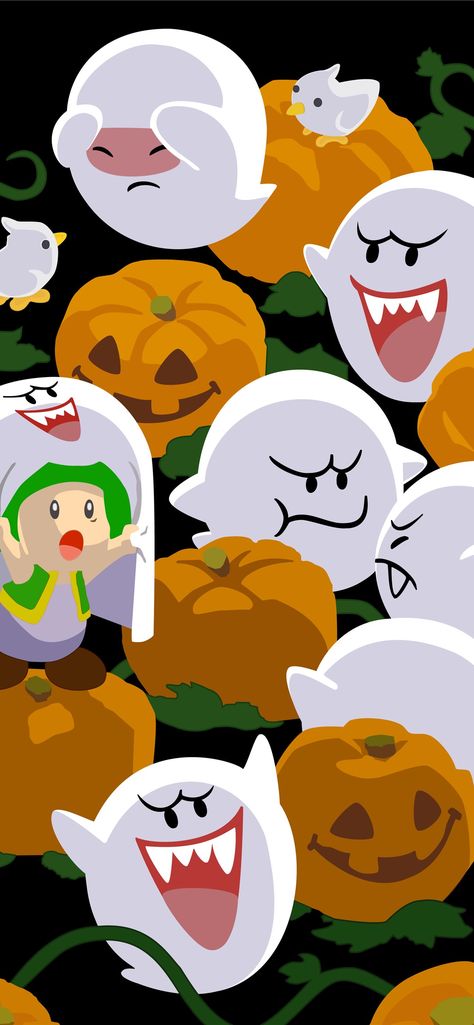 Nintendo Halloween Wallpaper, Spooky Mario Bros, Luigi Mansion Ghosts, Kirby Halloween Wallpaper, Bowser Wallpaper Iphone, Mario Aesthetic Wallpaper, Mario Wallpaper Aesthetic, Super Mario Funny, Mario Bros Halloween