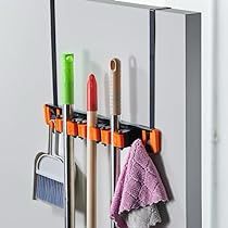 Over Door Hooks, Mop And Broom Holder, Laundry Room Garage, Garage Utility, Utility Area, Bathroom Pantry, Closet Bathroom, Kitchen Closet, Over The Door Organizer