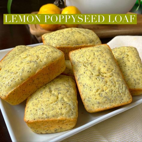 Cottage Core Baking Recipes, Poppyseed Loaf Recipe, Cottage Core Baking, Lemon Poppyseed Loaf, Poppyseed Loaf, Poppyseed Muffins, Summer Vision, Cottage Witch, Lemon Poppyseed Muffins