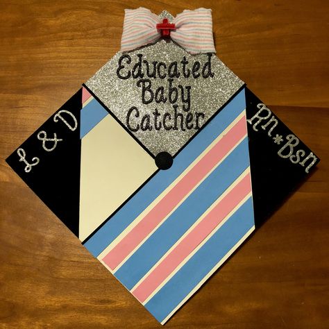 Labor & Delivery Nurse Graduation Cap; L&D; Grad Cap; RN Obgyn Graduation Cap, Nursing Graduation Cap Labor And Delivery, Postpartum Nurse Graduation Cap, Labor And Delivery Nurse Grad Cap, Labor And Delivery Cap Decoration, Ob Nurse Graduation Cap, Labor And Delivery Nurse Graduation Cap, Labor And Delivery Graduation Cap, Cute Graduation Cap Ideas