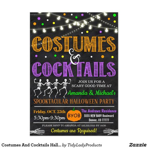 Costumes And Cocktails, Cheers Witches, Ghouls Night, Bachelorette Invite, Cocktail Party Invitation, Cocktails Party, Autumn Invitations, Boho Baby Shower Invitations, Adult Halloween Party