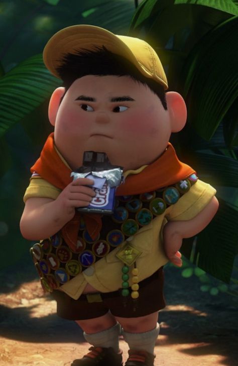 stansbizzle:UP (2009) Russel Up Wallpaper, Childhood Characters Costume, Pixel Sanrio, Russel Up, Up 2009, Up Pixar, Up The Movie, Cartoon Movie Characters, Images Disney