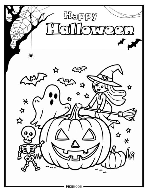 11 Happy Halloween Pumpkin Coloring Pages for Kids – Free Printables | Picshood Kid Halloween Coloring Pages, Boy Halloween Coloring Pages, Halloween Candy Coloring Pages, Happy Halloween Coloring Pages, Summerween Coloring Pages, Halloween Pumpkin Coloring Pages, Happy Halloween Coloring Pages For Kids, Bat Coloring Pages, Halloween Themed Activities