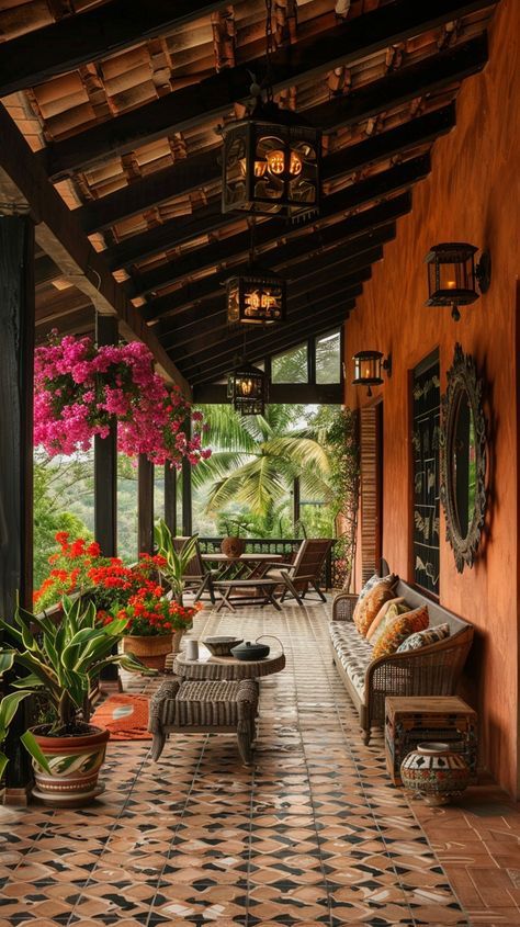 Hacienda Style Homes Mexican Courtyard, Mexican Courtyard Hacienda Style, Hacienda Style Homes Mexican, Hacienda Interior, Hacienda Interior Design, Mexican Style House, Mexican Courtyard, Interior Design 2024, Hacienda Decor