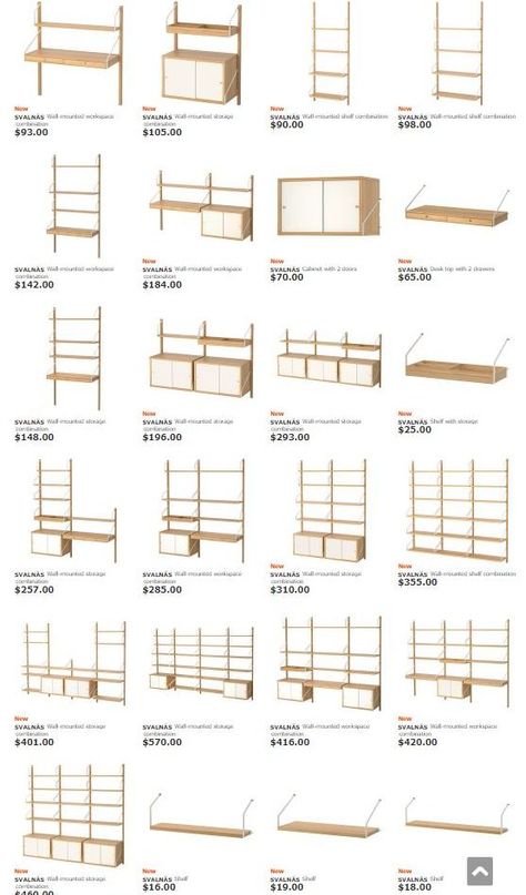 All-new: Ikea’s modular Svalnas Scandinavian-modern style shelving. This is sure to be a big hit: It’s very much in the style of famed Poul Cadovius Royal System / Cado modular shelving — but at a fraction of the cost. The Idea Svalnas shelves and standards are bamboo; the Cados still made today in Denmark have […] Style Shelving, Ikea New, Pharmacy Design, Retro Renovation, Regal Design, Retail Shelving, Store Interiors, Modular Shelving, Retail Store Design