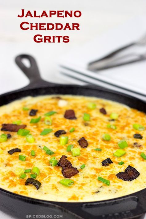 Jalapeno Cheese Grits Recipe, Jalapeno Grits, Jalapeno Cheese Grits, Cheddar Grits Recipe, Cheese Grits Recipe, Cheddar Grits, Grits Casserole, Cheesy Grits, Jalapeno Cheese