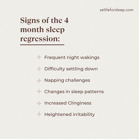 The four-month sleep regression can manifest through various signs and behaviors in babies. Here are some common indicators that your baby may be experiencing this phase. Four Month Sleep Regression, 4 Month Sleep Regression, Sleep Strategies, Stages Of Sleep, Healthy Sleep Habits, Rem Sleep, Sleep Routine, Sleep Cycle, Sleep Tips