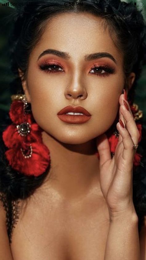 Latina Photoshoot, Mexican Makeup, G Photos, Mexican Women, Colourpop Cosmetics, Marie Gomez, Becky G, Makeup Collection, Wedding Makeup