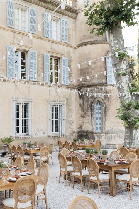 chateau de robernier South Of France Chateau Wedding, Southern French Wedding, French Beach Wedding, Wedding French Chateau, Modern French Country Wedding, Cote D’azur Wedding, Destination Wedding France, French Country Wedding Dress, French Wedding Inspiration