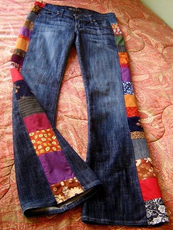 Ropa Upcycling, Estilo Hippy, Mode Hippie, Estilo Hippie, Hippie Pants, Thrift Flip, Patchwork Jeans, Upcycled Fashion, Old Jeans