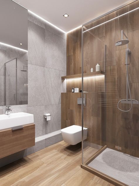 Oak Bathroom, Washroom Design, Bathroom Tub, Bathroom Shower Tile, Toilet Design, Trendy Bathroom, Bathroom Design Luxury, Wood Bathroom, Bathroom Layout