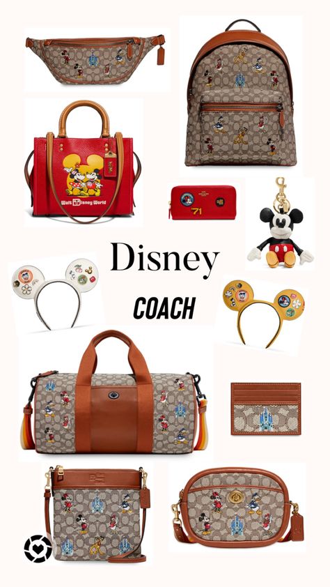 Disney Coach Purse, Disney X Coach, Coach X Disney, Disney Coach, Coach Disney Bags, Coach Belt Bag, Mickey Mouse Bag, Coach Disney, Disney Wallet