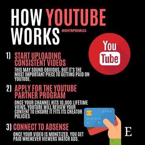 Are you a YouTuber? Let me know, I will share your channel!💯 . Tag🙋‍♂️|Comment✍🏼️|Share📲 . Join the Family and Follow🚀 👉🏼 @entrprnrss 👉🏼… Start Youtube Channel, Youtube Business, Youtube Channel Ideas, Business Ideas Entrepreneur, Money Management Advice, New Business Ideas, Finance Investing, E Mc2, Business Entrepreneurship