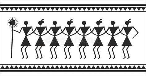 Warli Tribal Art Stock Illustrations – 80 Warli Tribal Art Stock Illustrations, Vectors & Clipart - Dreamstime Warli Border Design, Warli Art Border Design, Warli Arts, Glass Wardrobe, Warli Art, Laser Cut Stencils, Vector Clipart, Editorial Illustration, Border Design