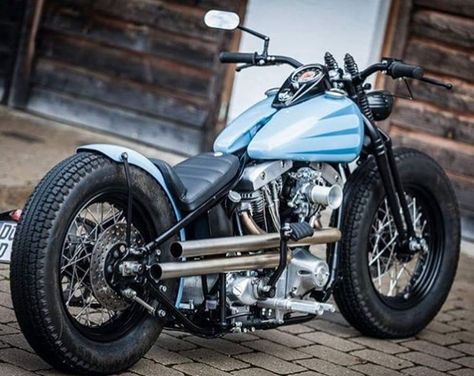 Shovelhead Bobber, Softail Bobber, Harley Davidson Images, Harley Shovelhead, Custom Sportster, Custom Street Bikes, Harley Bobber, Road King Classic, Bobber Bikes