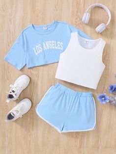 Cute Summer Outfits Shorts And Shirt, Pre Teen Outfits Girl, Preppy Clothes For Summer, Clothes Sets Outfits Women, Clothes For Nine Year Olds, Outfit Ideas For 11 Yrs Old Girl, Clothes For 10 Yrs Old, Cute Clothes For 11yrs, Outfits For Ten Year Old Girl