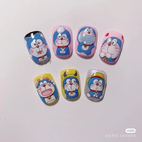 Eye Nail Art, Anime Nails, Fancy Nails Designs, Cute Nail Art Designs, Cartoon Photo, Blush Nails, Diy Gift Box, Cute Nail Art, Fancy Nails