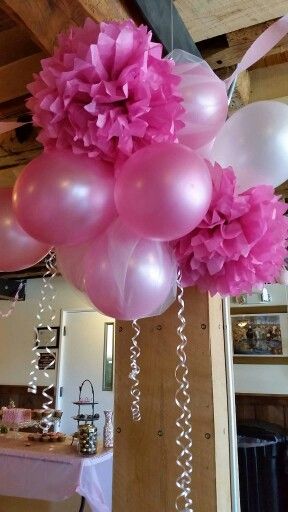 Pink Bridal Shower Birthday Decorations Diy, Pink Baby Shower Decorations, Deco Ballon, Purple Bridal Shower, Bridal Shower Balloons, Diy Baby Shower Decorations, Pink Kate Spade, Oktoberfest Party, Baby Shower Brunch