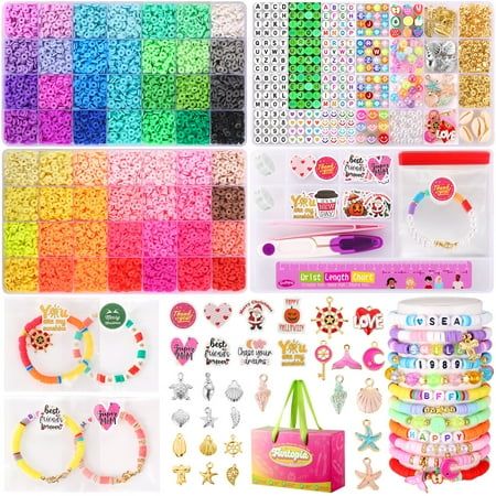 Beads Types, Beads Fruit, Bead Types, Friendship Bracelet Kit, Beading For Kids, Diy Crafts For Girls, Friendship Bracelets With Beads, Polymer Beads, Jewelry Making Kits