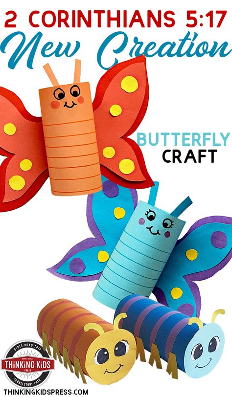 Butterfly Lessons, New Creation In Christ, Trust Jesus, Devotions For Kids, Butterfly Craft, Parenting Girls, Parenting Boys, Bible Crafts For Kids, Spiritual Transformation