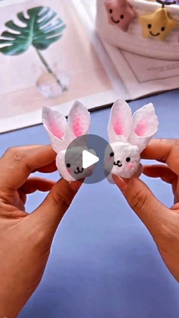 Saziyamalik Sketcher on Instagram: "Tissue paper bunny🐰🐰" Chinese New Year Crafts For Kids, Paper Bunny, Shabby Chic Easter, Toilet Paper Crafts, Easy Easter Decorations, Christmas Crafts For Kids To Make, Easter Tree Decorations, Easter Egg Crafts, Ideas For Easter Decorations