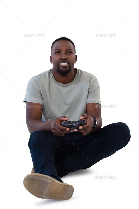 Man playing video game against white background by Wavebreakmedia. Smiling man playing video game against white background #Sponsored #video, #game, #Man, #playing People Playing Video Games, Sketch Videos, Smiling Man, Playing Video Games, Dark Fantasy Art, Dark Fantasy, Games To Play, Video Game, Fantasy Art