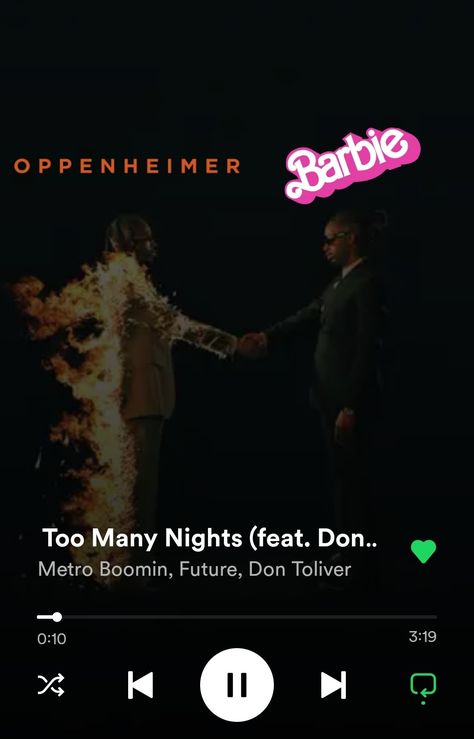 oppenheimer | barbie | 2023 movies | metro boomin ♡ Oppenheimer Barbie, Too Many Nights, 2023 Movies, Barbie 2023, Metro Boomin, Funny, Music