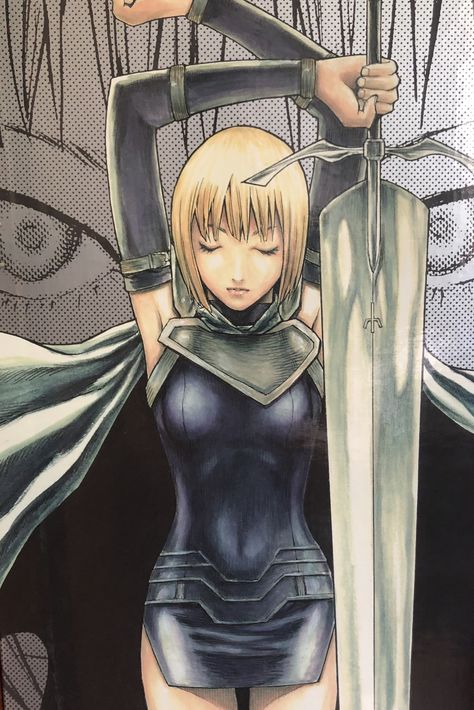 Clare Claymore, Queens Blade, Oki Doki, Fantasy Comics, Manga Collection, Old Anime, Manga Covers, Manga Illustration, Swords