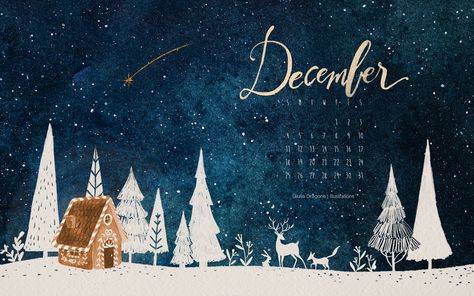 photography. Christmas Illustration Design, Deer Illustration, Laptop Wallpaper Desktop Wallpapers, Christmas Illustrations, Christmas Hamper, Calendar Wallpaper, Winter Crafts For Kids, Christmas 2016, Desktop Wallpapers