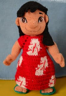 Lilo's Doll, Crochet Russe, Disney Crochet Patterns, Awesome Crochet, Crochet Toys Free, Lilo Y Stitch, Disney Crafts, Ideas Crochet, Disney Lilo