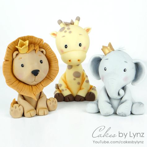 Giraffe Topper, Fondant Giraffe, Giraffe Cake Topper, Fondant Unicorn Cake Toppers, Lion Cake, Giraffe Cake, Animal Tutorial, Giraffe Cakes, Deco Jungle