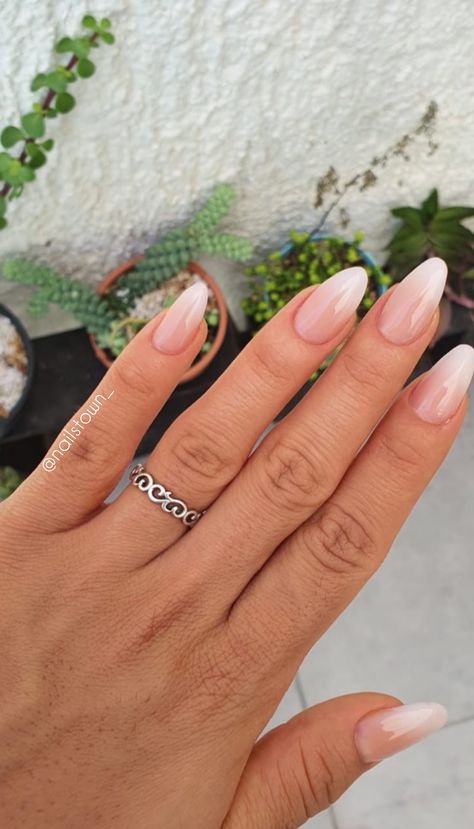 Baby Boom Ombre Nails, Subtle Ombre Nails, Almond Baby Boomer Nails, Baby Boomer Nails With Design, Baby Bloomer Nails, Baby Boom Nails, Oval Nails French, Baby Boomer Nails, French Tip Gel Nails