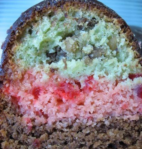 Spumoni Cake, Italian Ice Cream, Cake Mug, Italian Ice, Bundt Cakes Recipes, Unsweetened Chocolate, Chocolate Shavings, Italian Desserts, Bundt Cake