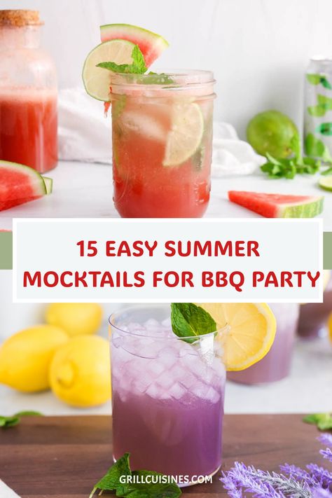 15 Easy Summer Mocktails For BBQ Party Pool Party Drinks Non Alcoholic, Non Alcoholic Big Batch Drinks, Large Batch Non Alcoholic Drinks, Best Non Alcoholic Drinks For Party, Pitcher Non Alcoholic Drinks, Summer Mocktails Non Alcoholic Parties, Non Alcoholic Batch Drinks, Summer Mocktails Non Alcoholic Big Batch, Summer Pitcher Drinks Non Alcoholic