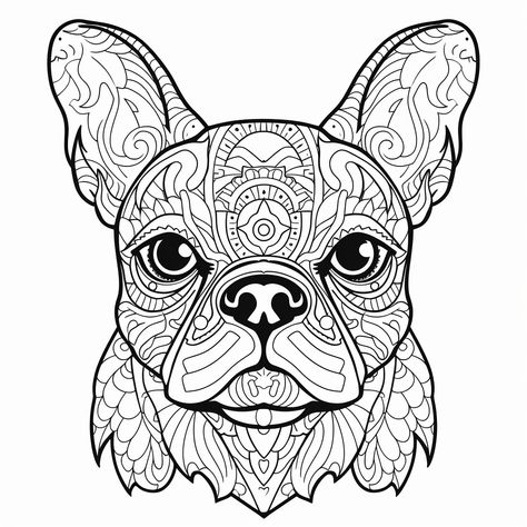 illustration of Intricate Boston Terrier mandala design Boston Terrier Coloring Pages Free Printable, Boston Terrior, Coloring Page For Adults, Domestic Animals, Dog Sketch, Black And White Dog, Color Images, Boston Terriers, Dog Images