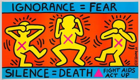 New Exhibit Captures Nearly Eight Decades of Protest Art | Smart News | Smithsonian Magazine Keith Haring Poster, Bad Painting, Keith Haring Art, Neo Pop, Haring Art, Claes Oldenburg, Aids Awareness, Awareness Poster, Protest Art