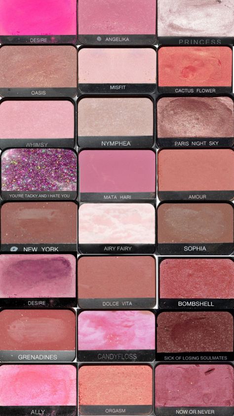 nars pink eyeshadow Eyeshadow Palette Names, Eyeshadow Names, Eyeshadow Platte, Glamour Vanity, Nars Eyeshadow Palette, Nars Palette, Vsco Sunset, Makeup Names, Workout Model