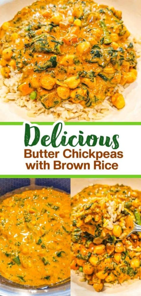 Experience Rich Flavors with Vegan Butter Chickpeas - Daily Vegan Meal Fluffy Brown Rice, Butter Chickpeas, Vegan Tacos Meat, Vegan Meat Recipe, Brown Rice Recipe, Vegan Asian Recipes, Asian Noodle Recipes, Quick Vegan, Vegan Meat