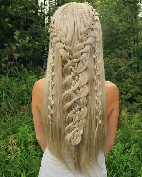 Braided Crown Hairstyles, Fishtail Braid, Edgy Hair, Long Blonde, Mid Length Hair, Braids For Long Hair, Long Blonde Hair, Grunge Hair, Gorgeous Hair