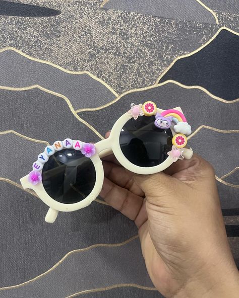 Kids Customised Sunglassess 🕶️ Material Polycarbonate Limited Colour And Model Available ( Google will be customise with one side name and other side decorate with random cartoon or beads) #kidsgoogles #kidsreturngifts #kidsgifting #sunglasseskids #customisedsunglass #kidseyewear #instagramreels #kidsfashionreels #kidstrendfashion #kidsfashion #kidstrends Random Cartoon, Kids Trend, Kids Sunglasses, Kids' Fashion, Sunglasses, Beads, Gifts, Quick Saves