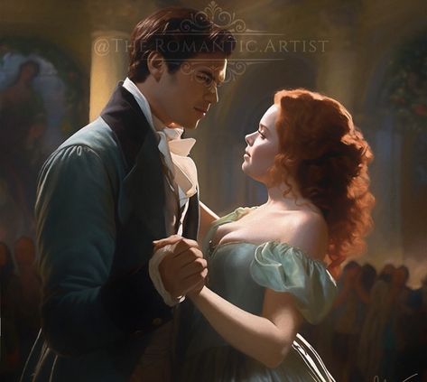 Penelope And Colin Bridgerton, Bridgerton Fanart, Colin Penelope, Penelope And Colin, Colin And Penelope, Romanticism Artists, Colin Bridgerton, In His Arms, Regency Romance